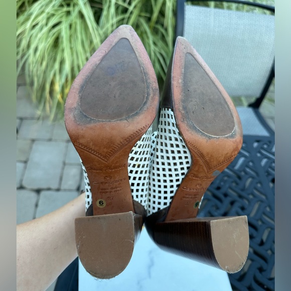 Capezzani Brown and white leather boots size 37 USA 6 - Picture 9 of 13